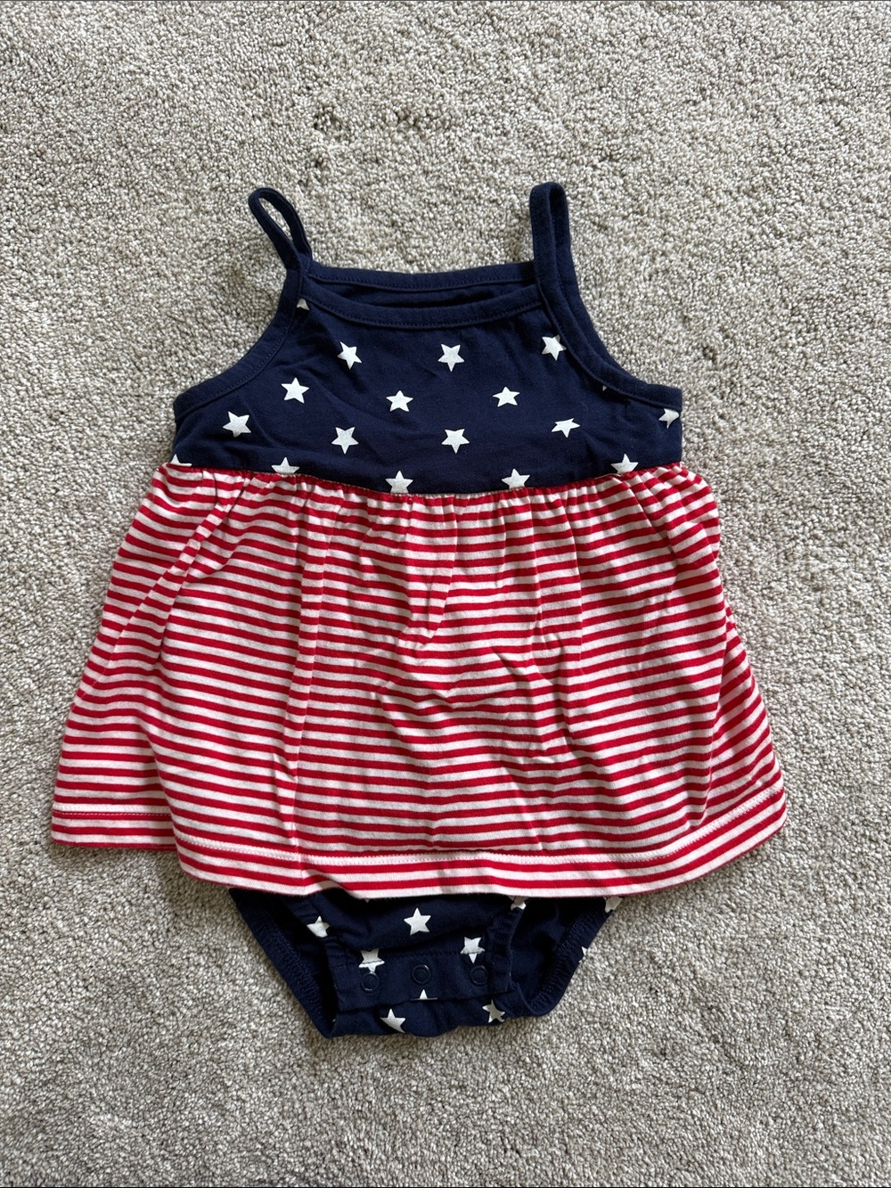 Carter's Navy Tank Baby One-Piece with White Stars
